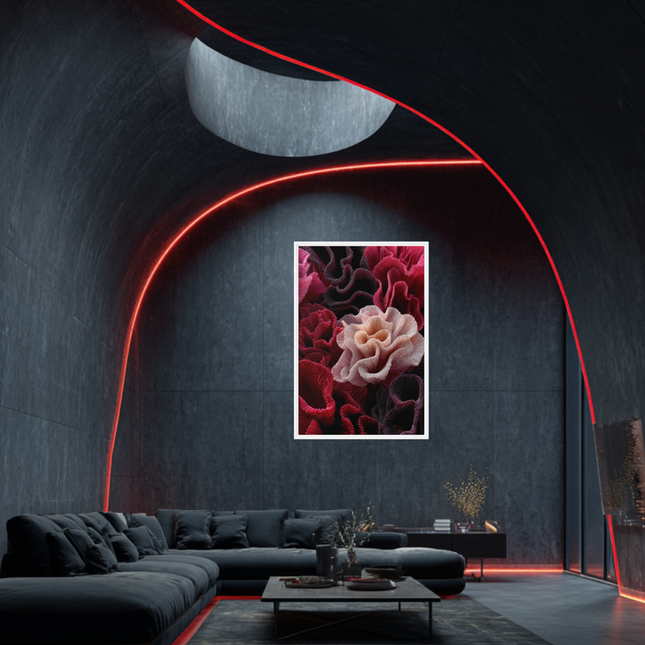 Bloom of Consciousness Framed Canvas | Cosmic Life Wall Art