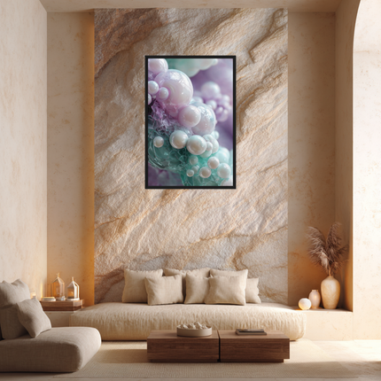 Stellar Embryo Framed Canvas | Cosmic Life Genesis Wall Art