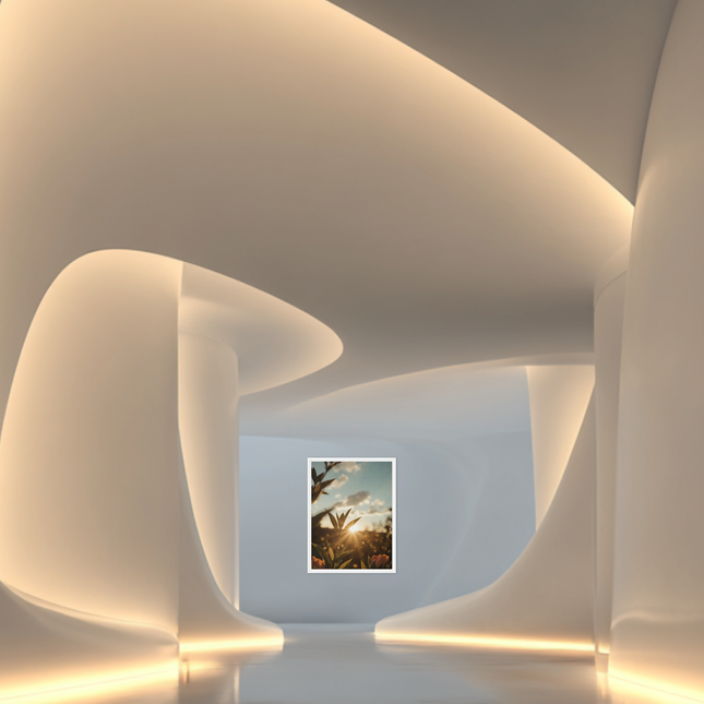 miss you – Light and Growth Framed Canvas