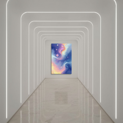 “Flowing Starlight” Canvas Wall Art | Dreamy Cosmic Flow