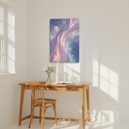 “Moonlit Nebula” Healing Canvas | Dreamy Cosmic Flow