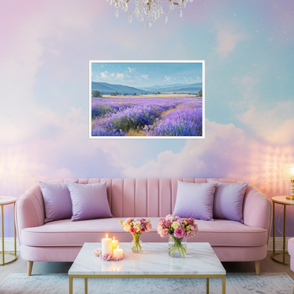Lavender Serenity Landscape Wall Art
