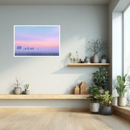 Serene Dawn Mist – Healing Art Poster