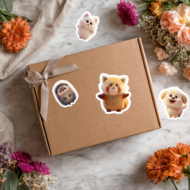 Fluffy Animal Stickers