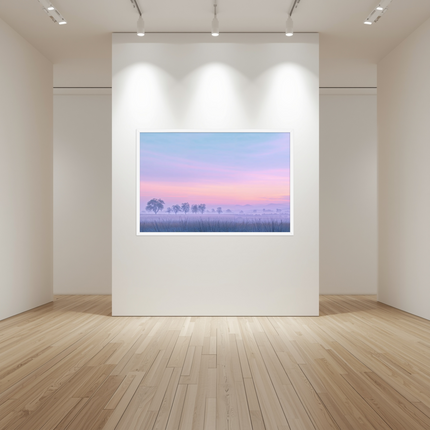 Serene Dawn Mist – Healing Art Poster