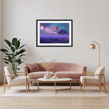 Lavender Night Sky Framed Print