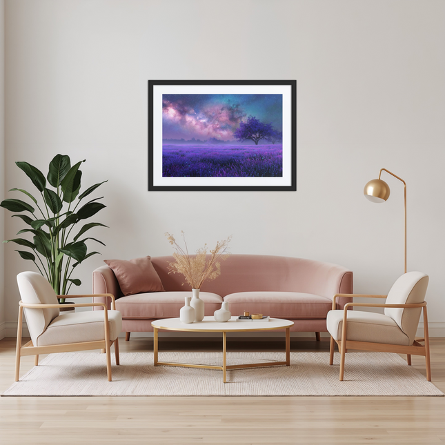 Lavender Night Sky Framed Print