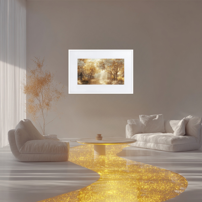 The Path of Abundance — Fine Art Framed Poster of Light & Renewal