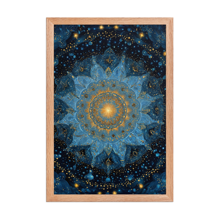 Celestial Mandala – Cosmic Harmony Framed Poster