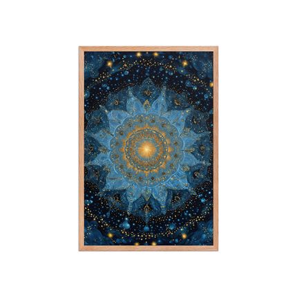 Celestial Mandala – Cosmic Harmony Framed Poster