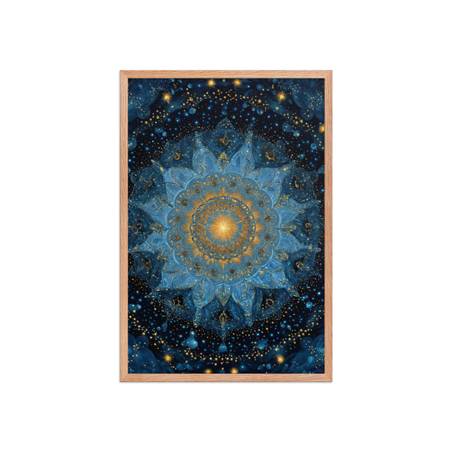Celestial Mandala – Cosmic Harmony Framed Poster