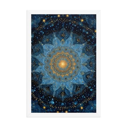 Celestial Mandala – Cosmic Harmony Framed Poster