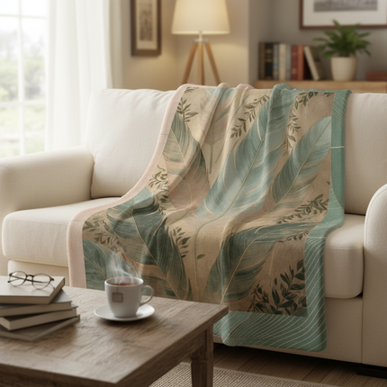 Layered Feather Serenity Sherpa Blanket