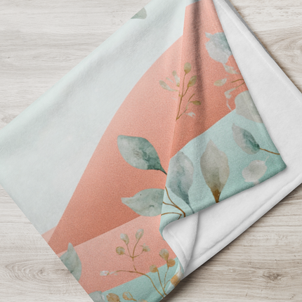 Botanical Harmony Waves – Nature Geometry Throw Blanket